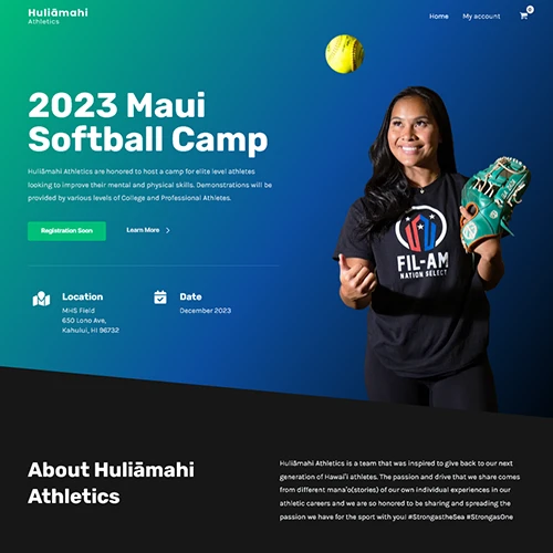 Web Design Portfolio - Huliamahi Athletics