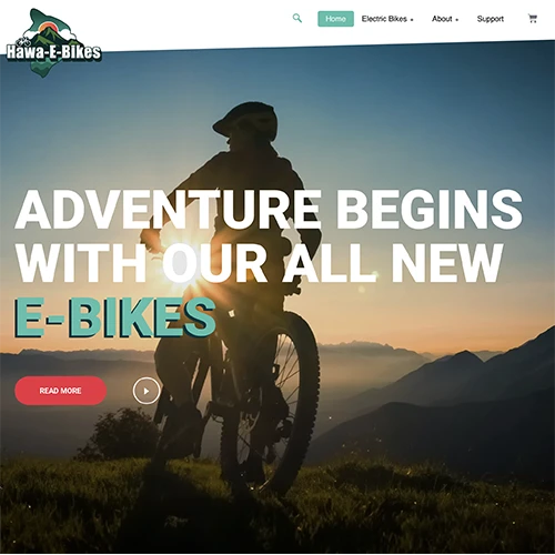 Web design portfolio - Hawa E-Bikes