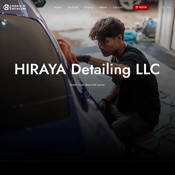 Lead generation web design - Hiraya Detailing
