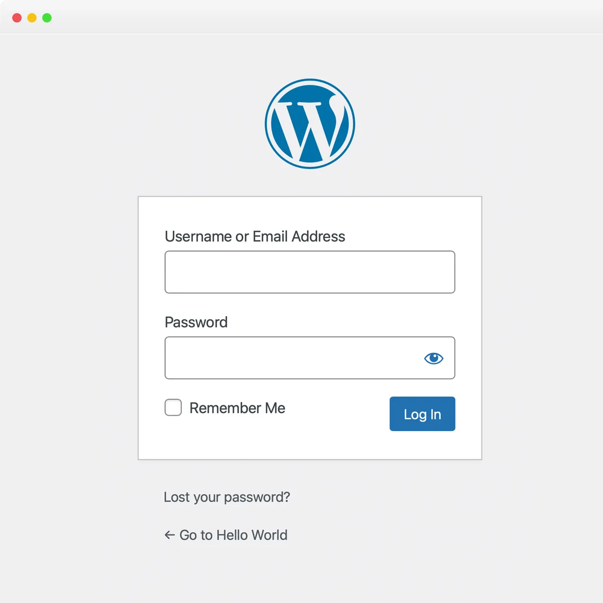 wordpress login